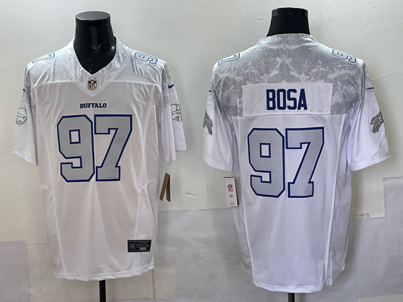 Men Buffalo Bills #97 Bosa Nike White 2025 Rivalries Collection Limited NFL Jersey 011->san francisco 49ers->NFL Jersey